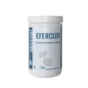 EFERCLOR, bote 1 KG. Desinfectante universal clorado en pastillas